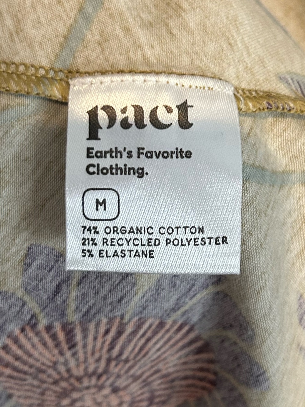 Pact Sleeveless Mini Dress in Olive with Pink Floral Medallions - Picture 8 of 10